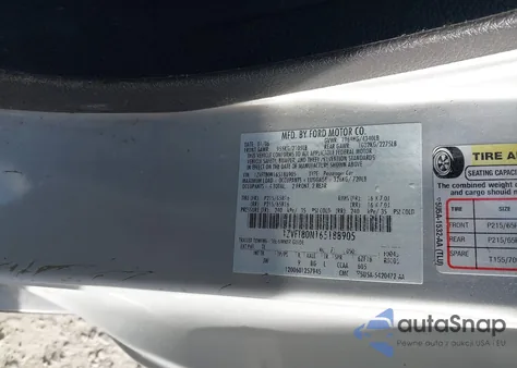 2006 Ford Mustang V6 z USA, uszkodzony, nr VIN 1ZVFT80N165188905